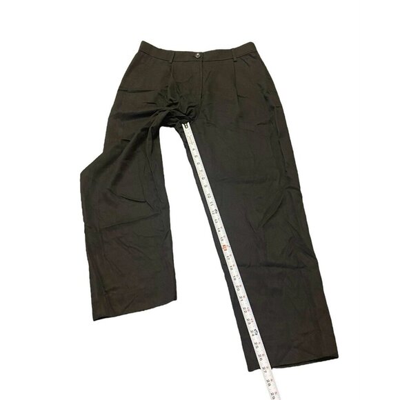 The Reset R Label Slouchy Trouser Pants Womens Large Cropped Black Lyocell - Picture 4 of 10